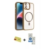 MARSİLYAN™- iPhone 11 Kılıf Yadigar Asil Koleksiyonu - Şeffaf Royal Nano Ekran Koruyucu + Rainbow Kamera Lens Koruma Cam - KI