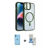 MARSİLYAN™- iPhone 11 Kılıf Yadigar Asil Koleksiyonu - Şeffaf Royal Nano Ekran Koruyucu + Neon Fosforlu Kamera Lens - MI