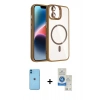 MARSİLYAN™- iPhone 11 Kılıf Yadigar Asil Koleksiyonu - Şeffaf Royal Nano Ekran Koruyucu + Neon Fosforlu Kamera Lens - MI