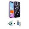 MARSİLYAN™- iPhone 11 Kılıf Yadigar Asil Koleksiyonu - Şeffaf Royal Nano Ekran Koruyucu + Raze Metal Kamera Lens - MI