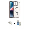 MARSİLYAN™- iPhone 11 Kılıf Yadigar Asil Koleksiyonu - Şeffaf Royal Nano Ekran Koruyucu + Pers Alüminyum Kamera Lens - GD