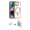 MARSİLYAN™- iPhone 11 Kılıf Yadigar Asil Koleksiyonu - Şeffaf Royal Nano Ekran Koruyucu + Renkli Kamera Lens Koruma Cam - SI