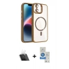 MARSİLYAN™- iPhone 11 Kılıf Yadigar Asil Koleksiyonu - Şeffaf Royal Nano Ekran Koruyucu + Kamera Lens Koruma Cam - SF