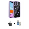MARSİLYAN™- iPhone 11 Kılıf Yadigar Asil Koleksiyonu - Şeffaf Royal Nano Ekran Koruyucu + Kamera Lens Koruma Cam - SF