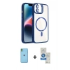 MARSİLYAN™- iPhone 11 Kılıf Yadigar Asil Koleksiyonu - Şeffaf Royal Nano Ekran Koruyucu + Neon Fosforlu Kamera Lens - YL
