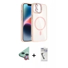 MARSİLYAN™- iPhone 11 Kılıf Yadigar Asil Koleksiyonu - Şeffaf Uv Polymer Nano Ekran Koruyucu + Kırmızı Raze Metal Kamera Lens