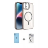 MARSİLYAN™- iPhone 11 Kılıf Yadigar Asil Koleksiyonu - Şeffaf Uv Polymer Nano Ekran Koruyucu + Neon Fosforlu Kamera Lens - MI