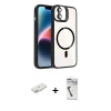 MARSİLYAN™- iPhone 11 Kılıf Yadigar Asil Koleksiyonu - Şeffaf Uv Polymer Nano Ekran Koruyucu + Renkli Kamera Lens Koruma Cam - PE
