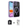 MARSİLYAN™- iPhone 11 Kılıf Yadigar Asil Koleksiyonu - Şeffaf Uv Polymer Nano Ekran Koruyucu + PVD Metal Kamera Lens - YL