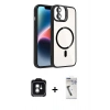 MARSİLYAN™- iPhone 11 Kılıf Yadigar Asil Koleksiyonu - Şeffaf Uv Polymer Nano Ekran Koruyucu + PVD Metal Kamera Lens - YL