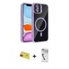 MARSİLYAN™- iPhone 11 Kılıf Yadigar Asil Koleksiyonu - Şeffaf Uv Polymer Nano Ekran Koruyucu + Rainbow Kamera Lens Koruma Cam - KI