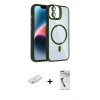 MARSİLYAN™- iPhone 11 Kılıf Yadigar Asil Koleksiyonu - Şeffaf Uv Polymer Nano Ekran Koruyucu + Renkli Kamera Lens Koruma Cam - SI