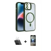 MARSİLYAN™- iPhone 11 Kılıf Yadigar Asil Koleksiyonu - Siyah 34D Hayalet Izgaralı Cam + Kamera Lens Koruma Cam - SF