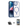 MARSİLYAN™- iPhone 11 Kılıf Yadigar Asil Koleksiyonu - Siyah 34D Hayalet Izgaralı Cam + Kamera Lens Koruma Cam - SF