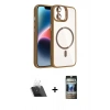 MARSİLYAN™- iPhone 11 Kılıf Yadigar Asil Koleksiyonu - Siyah 34D Hayalet Izgaralı Cam + Kamera Lens Koruma Cam - SF