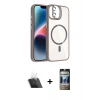 MARSİLYAN™- iPhone 11 Kılıf Yadigar Asil Koleksiyonu - Siyah 34D Hayalet Izgaralı Cam + Kamera Lens Koruma Cam - SF