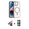 MARSİLYAN™- iPhone 11 Kılıf Yadigar Asil Koleksiyonu - Siyah 34D Hayalet Izgaralı Cam + Raze Metal Kamera Lens - SH