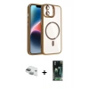 MARSİLYAN™- iPhone 11 Kılıf Yadigar Asil Koleksiyonu - Siyah 360 Mat Full Body Arka Koruyucu + Pers Alüminyum Kamera Lens - YL