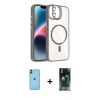 MARSİLYAN™- iPhone 11 Kılıf Yadigar Asil Koleksiyonu - Siyah 360 Mat Full Body Arka Koruyucu + Neon Fosforlu Kamera Lens - TU