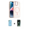 MARSİLYAN™- iPhone 11 Kılıf Yadigar Asil Koleksiyonu - Siyah 360 Mat Full Body Arka Koruyucu + Neon Fosforlu Kamera Lens - YL