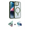MARSİLYAN™- iPhone 11 Kılıf Yadigar Asil Koleksiyonu - Siyah 3D Antistatik Cam Ekran Koruyucu + Raze Metal Kamera Lens - KI