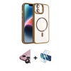 MARSİLYAN™- iPhone 11 Kılıf Yadigar Asil Koleksiyonu - Siyah 3D Antistatik Cam Ekran Koruyucu + Raze Metal Kamera Lens - SH