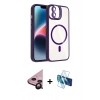 MARSİLYAN™- iPhone 11 Kılıf Yadigar Asil Koleksiyonu - Siyah 3D Antistatik Cam Ekran Koruyucu + Raze Metal Kamera Lens - SH