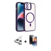 MARSİLYAN™- iPhone 11 Kılıf Yadigar Asil Koleksiyonu - Siyah 3D Antistatik Mat Seramik Nano Ekran Koruyucu + Raze Metal Kamera Lens - GS