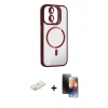 MARSİLYAN™- iPhone 11 Kılıf Yadigar Asil Koleksiyonu - Siyah 3D Antistatik Mat Seramik Nano Ekran Koruyucu + Renkli Kamera Lens Koruma Cam - SI