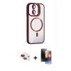 MARSİLYAN™- iPhone 11 Kılıf Yadigar Asil Koleksiyonu - Siyah 3D Antistatik Mat Seramik Nano Ekran Koruyucu + Pers Alüminyum Kamera Lens - KI