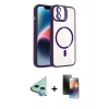 MARSİLYAN™- iPhone 11 Kılıf Yadigar Asil Koleksiyonu - Siyah 3D Antistatik Mat Seramik Nano Ekran Koruyucu + Raze Metal Kamera Lens - MI
