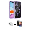 MARSİLYAN™- iPhone 11 Kılıf Yadigar Asil Koleksiyonu - Siyah 3D Antistatik Mat Seramik Nano Ekran Koruyucu + Pers Alüminyum Kamera Lens - YL