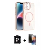 MARSİLYAN™- iPhone 11 Kılıf Yadigar Asil Koleksiyonu - Siyah 3D Antistatik Mat Seramik Nano Ekran Koruyucu + PVD Metal Kamera Lens - TU
