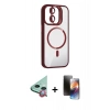 MARSİLYAN™- iPhone 11 Kılıf Yadigar Asil Koleksiyonu - Siyah 3D Antistatik Mat Seramik Nano Ekran Koruyucu + Raze Metal Kamera Lens - KI