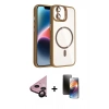 MARSİLYAN™- iPhone 11 Kılıf Yadigar Asil Koleksiyonu - Siyah 3D Antistatik Mat Seramik Nano Ekran Koruyucu + Raze Metal Kamera Lens - SH