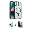 MARSİLYAN™- iPhone 11 Kılıf Yadigar Asil Koleksiyonu - Siyah 3D Antistatik Mat Seramik Nano Ekran Koruyucu + Raze Metal Kamera Lens - MI