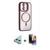 MARSİLYAN™- iPhone 11 Kılıf Yadigar Asil Koleksiyonu - Siyah 3D Antistatik Mat Seramik Nano Ekran Koruyucu + Raze Metal Kamera Lens - MI