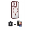 MARSİLYAN™- iPhone 11 Kılıf Yadigar Asil Koleksiyonu - Siyah 3D Antistatik Mat Seramik Nano Ekran Koruyucu + PVD Metal Kamera Lens - SH