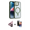 MARSİLYAN™- iPhone 11 Kılıf Yadigar Asil Koleksiyonu - Siyah 3D Antistatik Mat Seramik Nano Ekran Koruyucu + Raze Metal Kamera Lens - SH