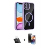 MARSİLYAN™- iPhone 11 Kılıf Yadigar Asil Koleksiyonu - Siyah 3D Antistatik Mat Seramik Nano Ekran Koruyucu + Kamera Lens Koruma Cam - SF