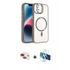 MARSİLYAN™- iPhone 11 Kılıf Yadigar Asil Koleksiyonu - Siyah 3D Antistatik Seramik Nano Ekran Koruyucu + Pers Alüminyum Kamera Lens - KI