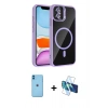 MARSİLYAN™- iPhone 11 Kılıf Yadigar Asil Koleksiyonu - Siyah 3D Antistatik Seramik Nano Ekran Koruyucu + Neon Fosforlu Kamera Lens - MI