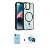 MARSİLYAN™- iPhone 11 Kılıf Yadigar Asil Koleksiyonu - Siyah 3D Antistatik Seramik Nano Ekran Koruyucu + Neon Fosforlu Kamera Lens - MI