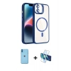 MARSİLYAN™- iPhone 11 Kılıf Yadigar Asil Koleksiyonu - Siyah 3D Antistatik Seramik Nano Ekran Koruyucu + Neon Fosforlu Kamera Lens - MI