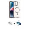 MARSİLYAN™- iPhone 11 Kılıf Yadigar Asil Koleksiyonu - Siyah 3D Antistatik Seramik Nano Ekran Koruyucu + Pers Alüminyum Kamera Lens - YL
