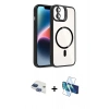 MARSİLYAN™- iPhone 11 Kılıf Yadigar Asil Koleksiyonu - Siyah 3D Antistatik Seramik Nano Ekran Koruyucu + Pers Alüminyum Kamera Lens - LT