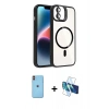 MARSİLYAN™- iPhone 11 Kılıf Yadigar Asil Koleksiyonu - Siyah 3D Antistatik Seramik Nano Ekran Koruyucu + Neon Fosforlu Kamera Lens - TU