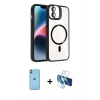 MARSİLYAN™- iPhone 11 Kılıf Yadigar Asil Koleksiyonu - Siyah 3D Antistatik Seramik Nano Ekran Koruyucu + Neon Fosforlu Kamera Lens - YL