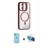 MARSİLYAN™- iPhone 11 Kılıf Yadigar Asil Koleksiyonu - Siyah 3D Antistatik Seramik Nano Ekran Koruyucu + Neon Fosforlu Kamera Lens - YL
