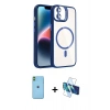 MARSİLYAN™- iPhone 11 Kılıf Yadigar Asil Koleksiyonu - Siyah 3D Antistatik Seramik Nano Ekran Koruyucu + Neon Fosforlu Kamera Lens - YL